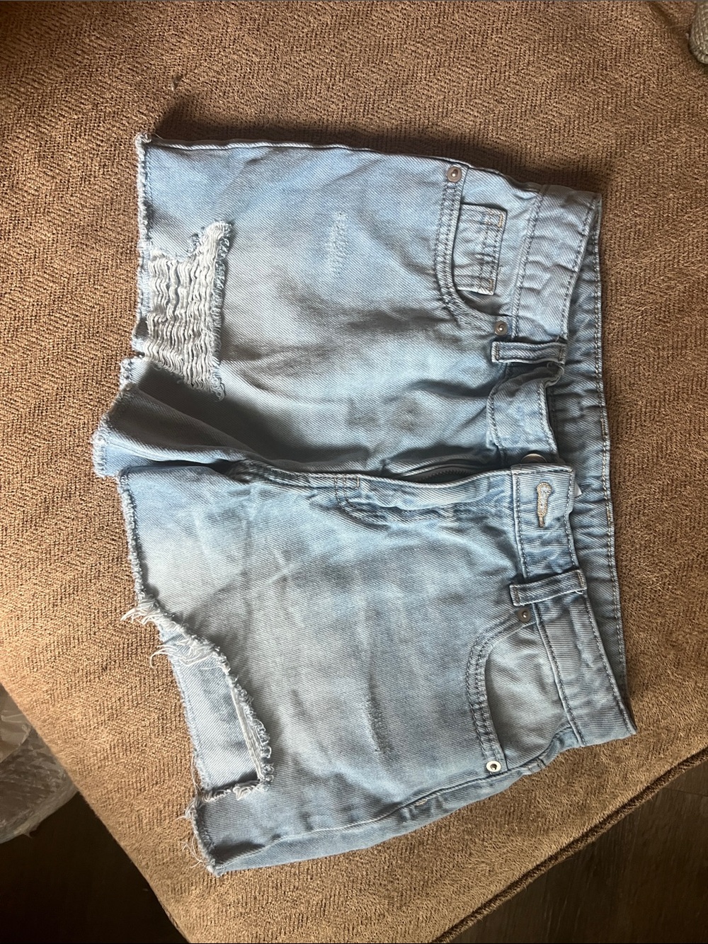 wonder nation Light Blue Distressed Denim Shorts